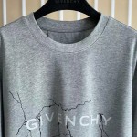 Givenchy Boxy fit t-shirt in cotton with reflective artwork Grey