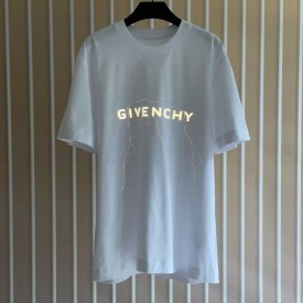 Givenchy Boxy fit t-shirt in cotton with reflective artwork White