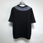 Givenchy Slim fit t-shirt with tag effect embossed chain collar