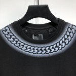 Givenchy Slim fit t-shirt with tag effect embossed chain collar