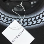 Givenchy Slim fit t-shirt with tag effect embossed chain collar