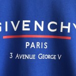 Givenchy Label Printed Hoodie Blue