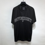 T-shirt in GIVENCHY College embroidered jersey Black