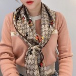 Disney x Gucci GG silk scarf Beige