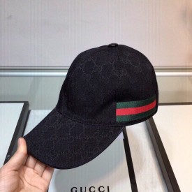 Gucci Original GG canvas baseball hat with Web Black