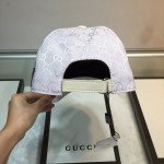 Gucci Original GG canvas baseball hat with Web White