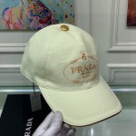 Prada Cotton Baseball Cap Beige