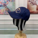 Prada Cotton Baseball Cap Blue