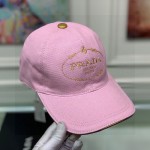 Prada Cotton Baseball Cap Pink