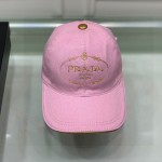 Prada Cotton Baseball Cap Pink