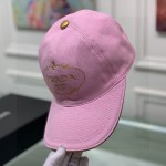 Prada Cotton Baseball Cap Pink