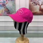 Prada Cotton Baseball Cap Rose