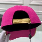 Prada Cotton Baseball Cap Rose