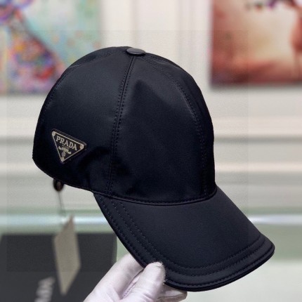 Prada Re-Nylon Baseball Cap Black