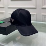 Prada Re-Nylon Baseball Cap Black