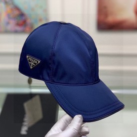 Prada Re-Nylon Baseball Cap Blue