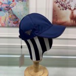 Prada Re-Nylon Baseball Cap Blue