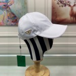 Prada Re-Nylon Baseball Cap White