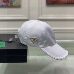 Prada Re-Nylon Baseball Cap White