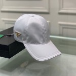 Prada Re-Nylon Baseball Cap White