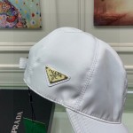 Prada Re-Nylon Baseball Cap White