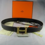 Hermes Reversible Togo Leather 38MM Belt Black