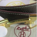 Hermes Reversible Togo Leather 38MM Belt Chocolate