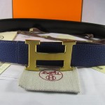 Hermes Reversible Togo Leather 38MM Belt Electric Blue