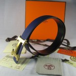 Hermes Reversible Togo Leather 38MM Belt Electric Blue