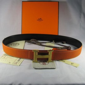 Replica Hermes Reversible Togo Leather Belt 