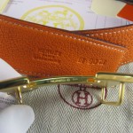 Hermes Reversible Togo Leather 38MM Belt Orange