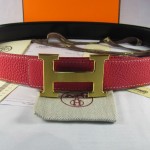 Hermes Reversible Togo Leather 38MM Belt Peach