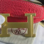 Hermes Reversible Togo Leather 38MM Belt Peach