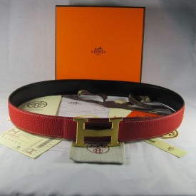 Replica Hermes Reversible Togo Leather Belt 