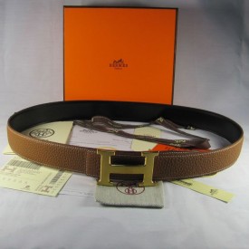 Replica Hermes Reversible Togo Leather Belt 