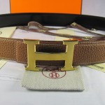 Hermes Reversible Togo Leather 38MM Belt Tan