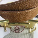 Hermes Reversible Togo Leather 38MM Belt Tan