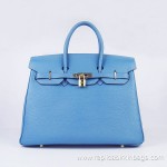 Hermes Birkin 35cm Togo Leather Blue Jean