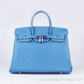 Hermes Birkin 35cm Togo Leather Blue Jean