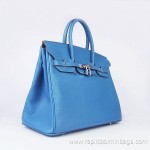 Hermes Birkin 35cm Togo Leather Blue Jean