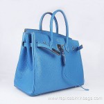 Hermes Birkin 35cm Togo Leather Blue Jean