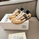 Replica Loewe Ballet Runner 2.0 in nylon and calfskin black/beige