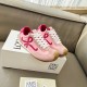 Replica Loewe Ballet Runner 2.0 in nylon and calfskin red/pink