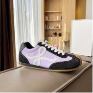 Replica Loewe Ballet Runner 2.0 in nylon and calfskin black/purple