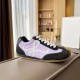 Replica Loewe Ballet Runner 2.0 in nylon and calfskin black/purple