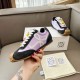 Replica Loewe Ballet Runner 2.0 in nylon and calfskin black/purple