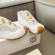 Replica Loewe Ballet Runner 2.0 in nylon and calfskin white/white