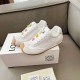 Replica Loewe Ballet Runner 2.0 in nylon and calfskin white/white