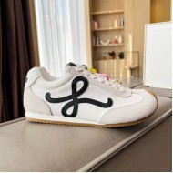 Replica Loewe Ballet Runner 2.0 in nylon and calfskin white/black