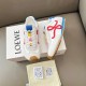 Replica Loewe Ballet Runner 2.0 in nylon and calfskin white/red/blue